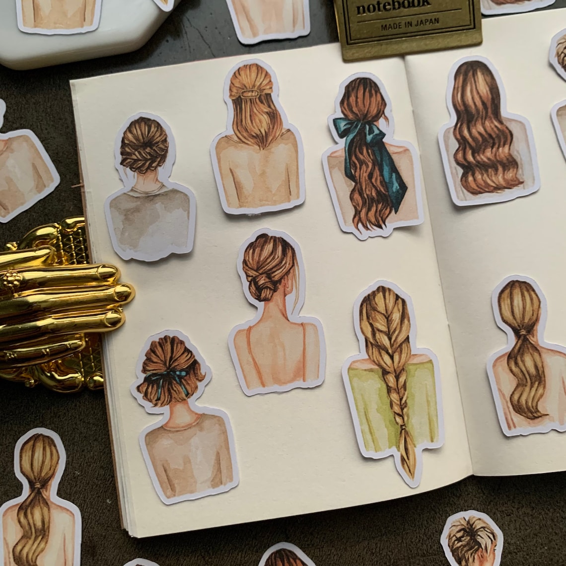 Hair Style Stickers Hairdo Stickers Salon Stickers Etsy