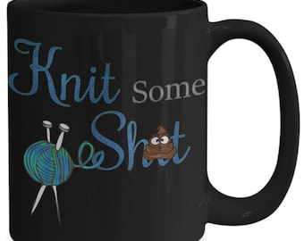 PixiDoodle® Knitting Mug - Gift For Knitter - Swearing Mugs - Knitting Lover Gift