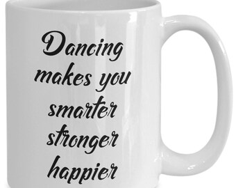 PixiDoodle® Inspirational – Happy and Strong Dancing Kaffeetasse