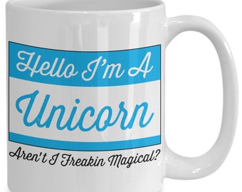 Caneca de café PixiDoodle® Freaking Magical Sassy Unicorn