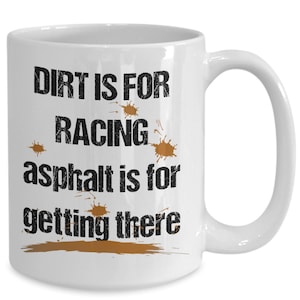 PixiDoodle® Funny Dirt Bike Mud Racing Distressed Coffee Mug