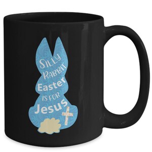 PixiDoodle® He Is Risen Blue Easter Bunny Coffee Mug