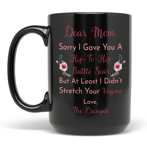 PixiDoodle™ Mothers Day Gift Coffee Mug - Mothers Day Gift From Daughter - Gifts For Mom - C Section