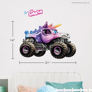 Monster Jam Wall Decals | Grave Digger, Megalodon, El Toro Loco, Zombie, Son-Uva Digger, Monster Mutt, ThunderROARus, Sparkle Smash Sparkle Smash