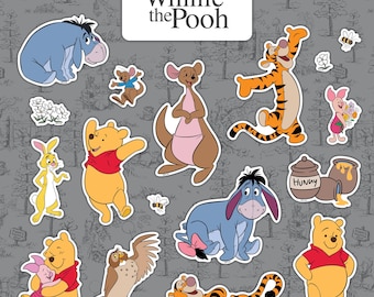 Stickers Disney Winnie l'ourson – Sous licence officielle | Autocollants en vinyle pour l'extérieur | Fabriqué aux États-Unis | Ourson, tigrou, porcelet, Bourriquet et ses amis