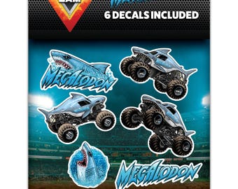 Megalodon Monster Jam Vinyl Decals: Truck Stickers