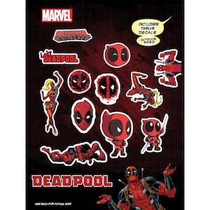 Marvel Deadpool Vinyl Decals - Outdoor Rated Deadpool Stickers for Car, Truck, Laptop, Computer, Water Bottle - Marvel Licensed