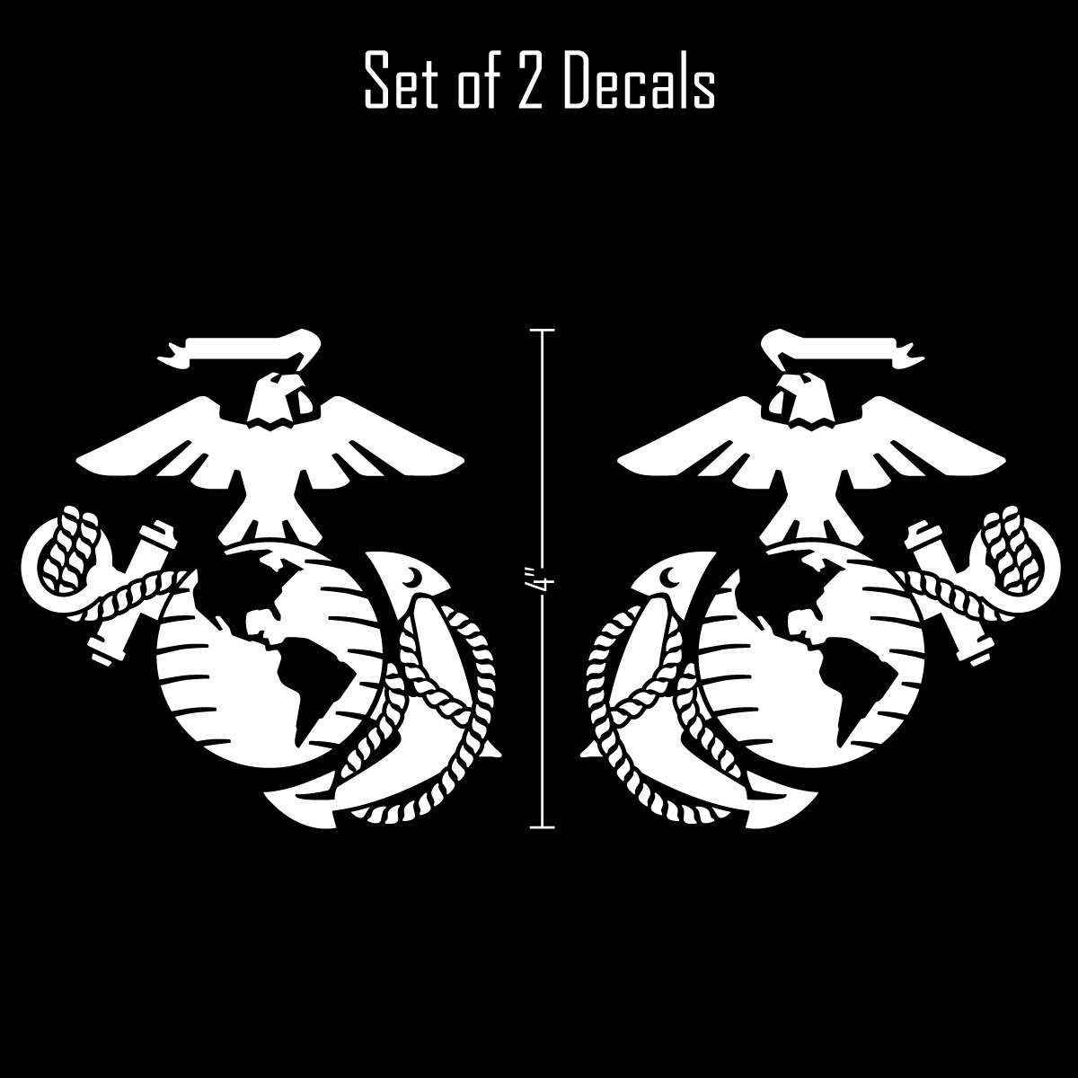 USMC Marine Corps Officially Licensed Vinyl Decals Stickers Car Truck ...