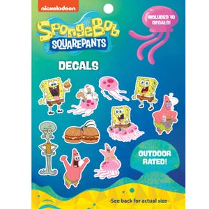 SpongeBob SquarePants Nickelodeon Licensed Decals - Stickers for Kids and Adults - Vinyl Decals for Laptop, Tumbler, Water Bottle, Vehicles
