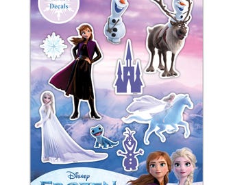 Stickers Disney La Reine des Neiges – Sous licence officielle | Autocollants en vinyle pour l'extérieur | Fabriqué aux États-Unis | Elsa, Anna, Olaf, Sven et Bruni