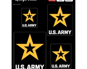 US Army Veteran Vinyl Decals - Set of 4 Outdoor Rated Stickers