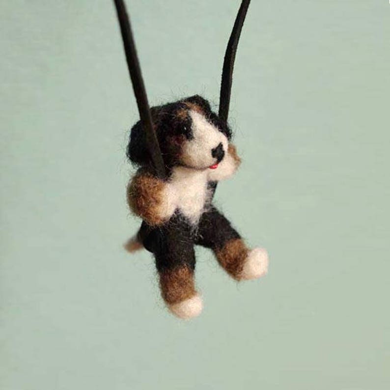 Bernese Mountain Dog Felt Necklace Etsy