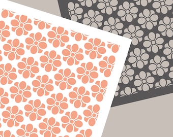 Retro Floral Cookie Stencil SVG: Flower Template (Digital Download)