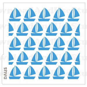 DIGITAL Stencil, Sailboats Cookie Stencil SVG and PNG Files, DAUS113