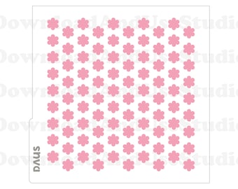 DIGITAL Stencil, Simple Flowers Pattern Cookie Stencil SVG and PNG Files, DAUS144