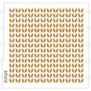 May include: A white background with a repeating pattern of brown leaf shapes. The pattern is a simple geometric design.