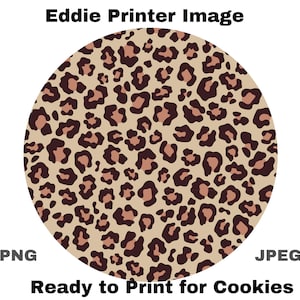 EDDIE Imagen Patrón de leopardo Archivo de imagen de galleta de piel de leopardo para impresora Eddie Imagen de impresión animal PNG Fondo de galleta de leopardo Eddie JT244
