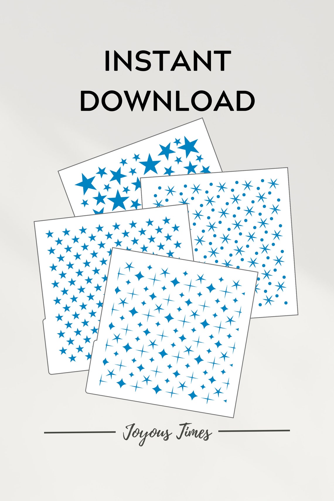Digital STENCIL Bundle Star Stencil Repeating Star Pattern - Etsy