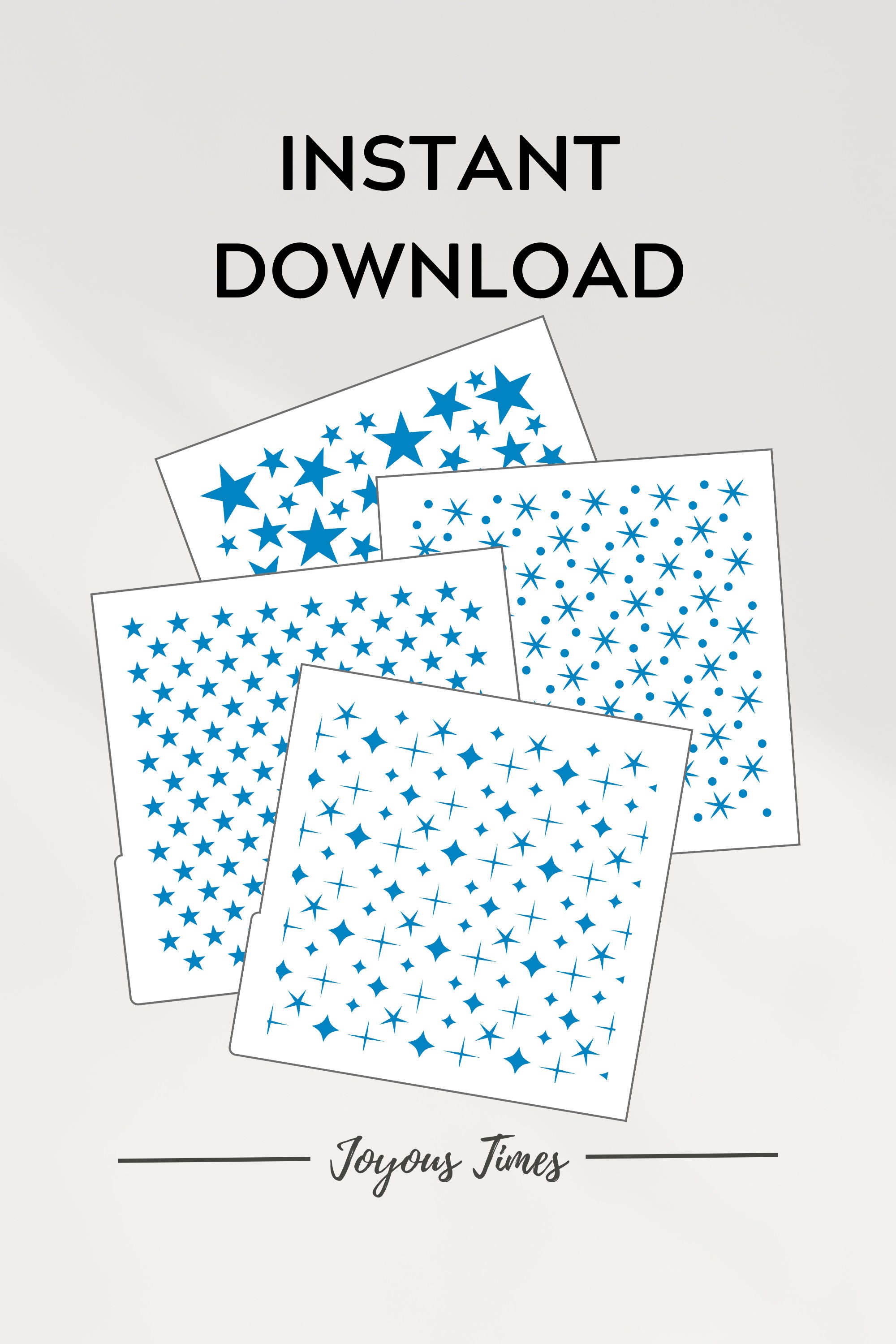 Digital STENCIL Bundle Star Stencil Repeating Star Pattern - Etsy