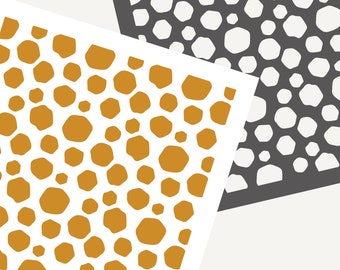 Giraffe Print Stencil: Cookie & Clay Template (SVG Digital Download)