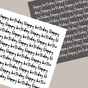 DIGITAAL Stencil, Happy Birthday Cookie Stencil SVG- en PNG-bestanden, JT147