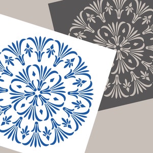 Digital STENCIL Mandala Cookie Stencil SVG Decorative Stencil Mandala Pattern Stencil Birthday Stencil Tile Stencil Clay Template Tile JT190