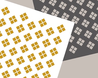 DIGITAL Stencil, Four Squares Cookie Stencil SVG- en PNG-bestanden, JT159
