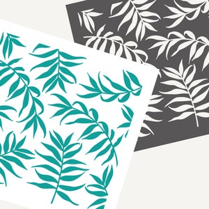 Digital STENCIL Palm Leaf Cookie Stencil SVG Palm Leaf Stencil Palm Tree Stencil Summer Stencil Leaf Branch Stencil Leaf Clay Template JT300