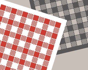 Buffalo Plaid Stencil SVG: Cookie & Clay Template (Digital Download)