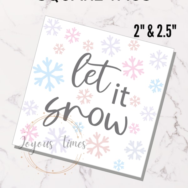 Printable TAG Let It Snow Tag Christmas Cookie Tag Christmas Gift Tag Cookie Package Tag Snow Tag Xmas Cookie Tag Winter Tag Holiday JT223