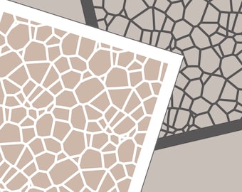 Plantilla de galleta con diseño de piedra: Plantilla geométrica de arcilla (Descarga digital SVG)