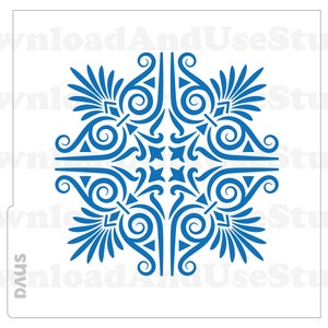 DIGITAL Stencil, Tile Cookie Stencil SVG- en PNG-bestanden, 2 formaten, DAUS104