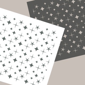Stencil DIGITAL Sparkling Star Stencil Sparkle Stencil Star Cookie ...