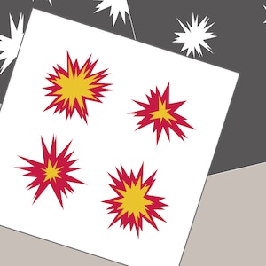 Comic Book Explosion Cookie Schablone: SVG Vorlage (Digitaler Download)