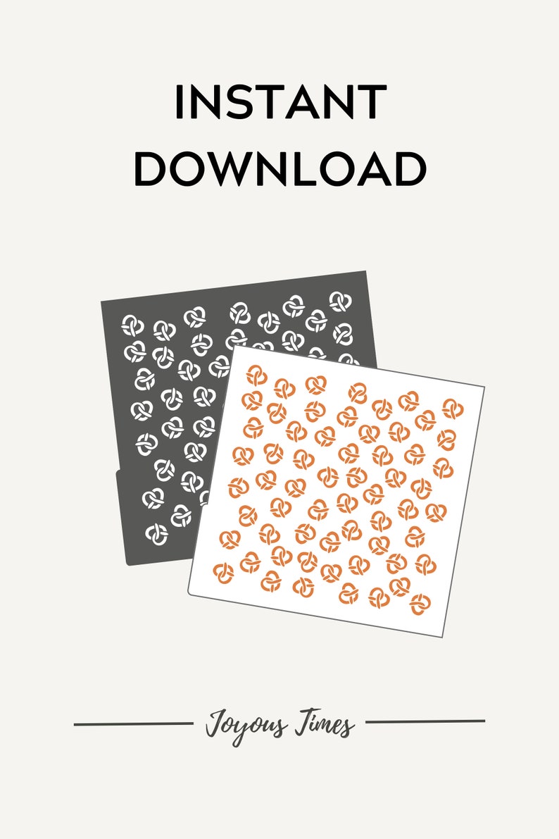 DIGITAL Stencil, Pretzels Cookie Stencil SVG and PNG Files, JT002 - Etsy