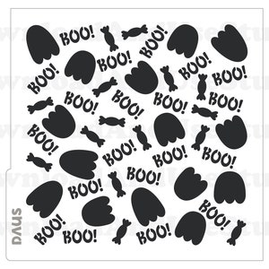 DIGITAL Stencil, Spooky Cookie Stencil SVG and PNG Files, DAUS072