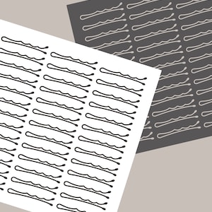 DIGITAL Stencil, Bobby Pins Cookie Stencil SVG en PNG-bestanden, JT149