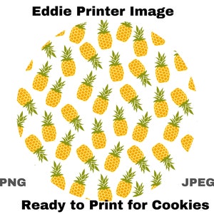 EDDIE Image Ananas Cookie Pattern for Eddie Printer Image Ananas BarTender File Kawaii Fruit Image for Cookie Background Eddie JT279