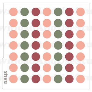 DIGITAL Stencil, Colorful Big Polka Dots Cookie Stencil SVG and PNG Files, 3 Parts, DAUS162