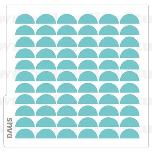 デジタルステンシル、半円クッキーステンシル SVG および PNG ファイル、DAUS100