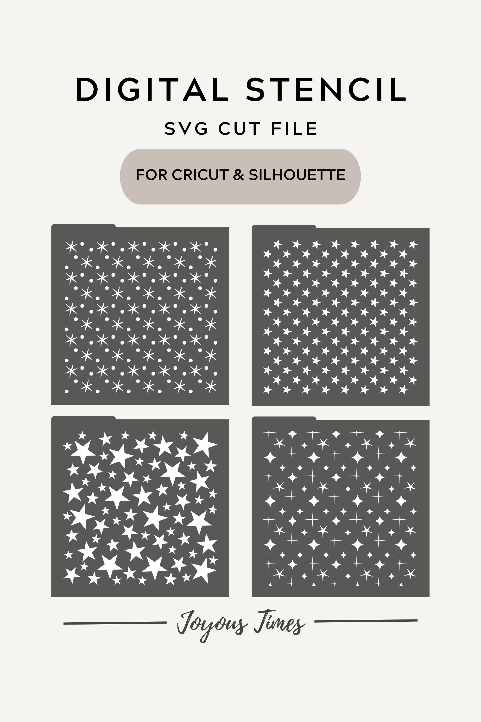 Digital STENCIL Bundle Star Stencil Repeating Star Pattern - Etsy