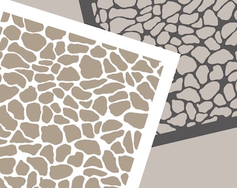Plantilla con diseño de piedra: Galleta, suelo, arcilla (Descarga digital SVG)