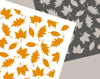 Fall Leaves Cookie Stencil: Oak & Plane Tree Leaf SVG (Digital Download)