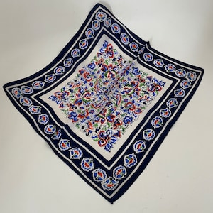 Art Deco 1920s  Geometric Silk pocket Square scarf handkerchief Geometric design flapper accessories