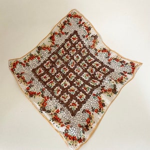 Art Deco 1920s  Geometric Silk pocket Square scarf handkerchief Geometric design flapper accessories