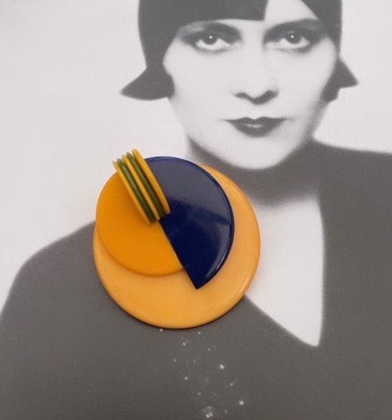 Broche Portrait Vintage En Bakélite – Années 40/50, Style Rétro, état D'occasion