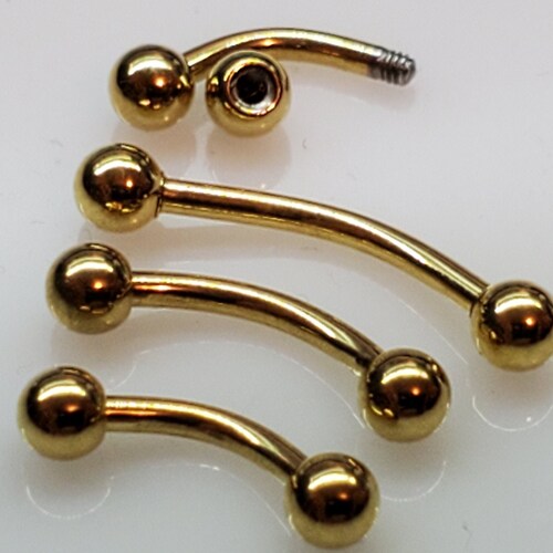 16g Curved Barbell Tragus Rook Cartilage Eyebrow Septum Etsy