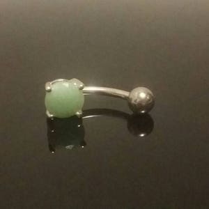 Jade, 14g, 10mm, Belly Button rings, Belly Rings, Navel Rings, Navel Jewelry
