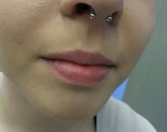 16g 6mm 1/4" Tiny Septum Ring. U shape. Horseshoe. High Quality. Handmade. Rose Gold