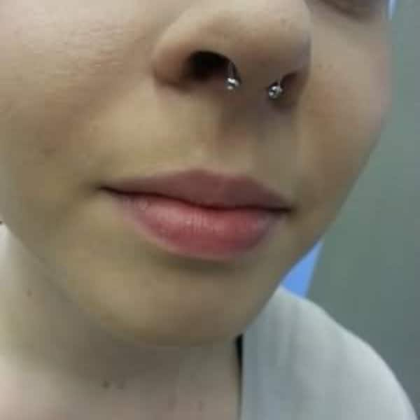 16g 6mm 1/4" Tiny Septum Ring. U shape. Horseshoe. High Quality. Handmade. Rose Gold